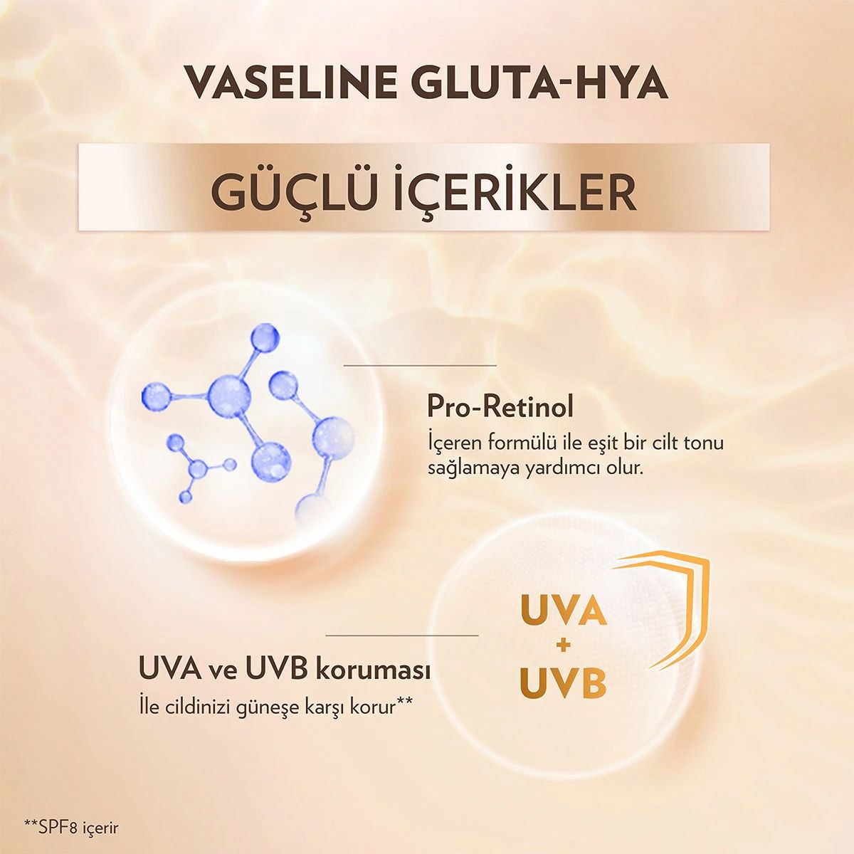 لوسیون بدن گلوتا-هیا مدل ضدلک و روشن کننده Vaseline